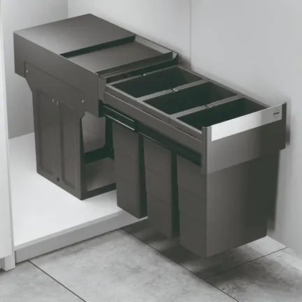 Keo Innebygd avfallsbeholder "Tandem 8/8/8" AS10488 0